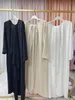 Ethnic Clothing Under Abaya Garment 2 Piece Muslim Set Long Dress with Wrap Tie Skirt Women Modest Casual Hijab Robe Islamic Dubai Turk 221007