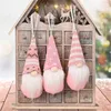 Dekoracje świąteczne 3PCS Forest Old Man Mini Doll Tree Wiselant Dekoracja dla domu gnome dzieci 2024 rok prezenty