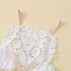 Rompers Newborn Baby Girl Lace Jumpsuit Summer Floral Jarretl Rompers Toy Suits For Girls Cotton Sleeveless Kids Clothes J220922