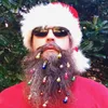 Weihnachtskugel-Bart-Ornamente, 12 Stück/Set, bunte Weihnachts-Gesichtshaarkugeln für Männer, Schnurrbart-Dekoration