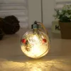 LED boules de noël ornements ampoules boule suspendue en plastique Transparent boules de noël décoration du nouvel an