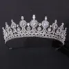 Corona di zirconi di lusso Copricapo da sposa Copricapo di cristallo Donne Diademi Strass da sposa Parrucchiere Compleanno Fascia per capelli Accessori per capelli CL1236