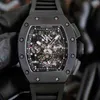 Luxury Watch Richarmilles Men's Multi-Function Carbon Fiber Mechanical Wine Wristwatch Samma ECP1 L