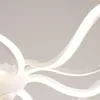 Hängslampor glada hem modern legering akryl art deco lampor hängande matsal restaurang led glödlampor glans lamparmaturer