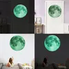 Adesivi murali 30 cm Luna luminosa Adesivo da parete 3D per la camera dei bambini Soggiorno Arredamento Camera da letto Decorazione Decalcomanie per la casa Glow In The Dark Wallpaper 221008