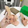 Slipper Luxury Women Sandals Designer Heels Bottega Slides Gliding Thick Sole Green Famous Brand Pantoufle SDGFFC