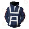 Herrhuven Anime Hero Academia Zipper Sweatshirts Bakugou Todoroki Men Women Cosplay kostymjackor