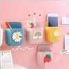 Other Household Sundries Wall-Mounted Mobile Phone Charging Box Remote Storage Cartoon Bedside Hanger Decoration Wall Holder For Drop Dhznf
