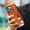 Wristband Kickstand Cases for iPhone 13 12 11 Pro Max XS XR 6 7 8 Plus Case Wallet Leather Case مع جيب البطاقة