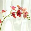 Dekorativa blommor konstgjord fjäril orkidé phalaenopsis falsk blomma för diy fest festival bukett bröllop hem el dekoration