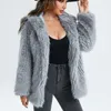 Damen Mantel Winter Outdoor Wärme Kunstfuchsfell einfarbig mehrfarbig Kapuzenjacke Lässige Mode Freizeit Straße Thanksgiving Geschenk Langarmjacken GRÖSSE S-3XL