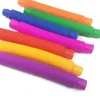 Pop Tube Sensory Fidget Twist Tubes Toy Stress Angst Relief Stretch Telescopic Bellows Extension Finger Strå för barn bra