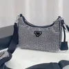 Bolsos de noche Bolsos de diseñador Bolso de hombro para mujer Conjunto de 2 piezas Totes de nailon Bolsos cruzados brillantes Diseñadores Cartera de mano de múltiples bolsillos