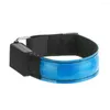 Knee Pads USB Charging Battery LED Luminous Light Flashing Wristbands Night Running Armband Bracelet Reflective Safety Belt