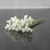 Декоративные цветы 1/2pcs 20см детей дыхание искусственное цветение белый пластиковый гипсофила свадебный букет