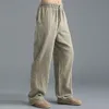 Calça masculina de verão casual linho de algodão solto yoga calça de ioga masculina roupas pantalones de hombre 221007