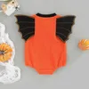 Rompers Fashion Halloween Новорожденная девочка -мальчик BAT Рукава милые бархатные комбинезоны для комбинезон