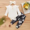 Clothing Sets 3Pcs Baby Girl Clothes Set born Kids Childern Toddler Outfits Infant Born 221007