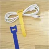 Autres articles ménagers 50pcs / 100pcs Attaches amovibles Plastiques colorés Réutilisable Nylon Loop Wrap Zip Bundle T-Type Wire Drop Delivery Dhuql