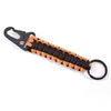 Paracord corda chaveiro de camping ao ar livre kit de sobrevivência militar cordão de pára -quedas de emergência nó de emergência Chain Camping Camping Carabiner