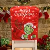 Coprisedie Buon Natale Green Monster Cover Decorazioni per la casa Ornamenti natalizi Navidad Party Supplies Felice anno