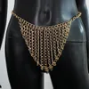 Andere Punk Gothic Metallkette Tanga Bikini Erotische Höschen Slips Unterwäsche Sexy Wasit Kette Körperschmuck Für Frauen Festival Geschenk 221008