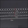 Chaînes 5M / Lot 2.5 2.8 3.6 4.8 Mm Long Anneau De Lien Ouvert Extension Extension Collier Chaînes Chaîne D'extension De Queue Pour La Fabrication De Bijoux Suppli Dhryy