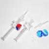 narguilés Verre NC Kit avec Quartz Pointes Dab Straw Oil Rigs Silicone Fumer Pipes accessoires pour fumer