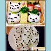 Sushi Tools Sushi Tools 3Pcs/Set Rice Ball Mold Cartoon Cat Pattern Bento Nori Kitchen Decor Kits Sandwich For Baby Kids Drop Deliver Dh5Xf