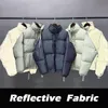 Ess diseñador Puffer Jacketdown Parkas Winte reflectante hombres mujeres mantener caliente acolchado cremallera abrigo de ganso Doudoune Homme Streetw