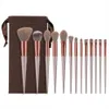 Pinceaux de maquillage 13pcs outils de maquillage moelleux doux ensemble de pinceaux pour les cosmétiques fond de teint fard à joues poudre fard à paupières kabuki mélange pinceau de maquillage beauté