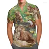 Camicie casual da uomo Fruit Doll Camicia hawaiana a maniche corte stampata in 3D Colore spiaggia Abbagliante Cool 2022 Estate 5XL Grandi top traspiranti