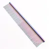 Pet Dog Grooming Combs Steel Brushes Multi-Colored Stripes Groomings Comb Cleaning Hair Trimmer Brushe Pets Shedding CleaningGrooming LT078