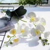 装飾的な花1pcラテックスランと葉のある人工花蝶ruchids for for home weddingflores decoration pograph