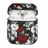 Acess￳rios para fone de ouvido Bluetooth sem fio para airpods 1/2 - S￩rie de flores de pl￡stico r￭gido capa de prote￧￣o de fones de ouvido