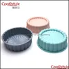 Baking Moulds New Round Sunflower Silica Gel Cake Mold Home Baking 7 Inch Dessert Oven Utensil Drop Delivery 2021 Garden Kitchen Din Dhtne