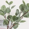 장식용 꽃 시뮬레이션 유칼립투스 잎 녹색 Ucalyptus 스프링 및 가을 색상 가짜 꽃 계획 장식 DIY