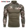 Hommes T-shirts Hommes Camouflage Militaire À Manches Longues T-shirt Assaut À Manches Longues Serré T-shirt Tactique Top 221008