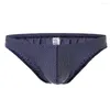 Underpants Sexy Low Rise Bikini Briefs Men Underwear Translucent U Convex Penis Pouch Gay Sleepwear Small