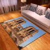 Carpets Vintage Building Paris Print Carpet For Livingroom Bedroom Home Decor Anti-Slip Bathroom Hallway Floormat