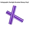 Window Stickers 1Sheet 12"x12''/30.5x30.5cm Cutting Films Holographic Starlight Brushed Glossy Permanent Adhesive Golden