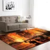 Alfombras Arte Pintura Impresión Alfombra para sala de estar Hogar Dormitorio Área Alfombra Antideslizante Manta Tapete Delicado Table Pad Floormat Decoración