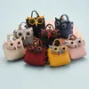 Trendy Coin Purse chain Tassel PU Leather Owl Animal Buckle Car Pendant Bag Gift Key Ring Accessories 1008