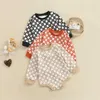 Rompers Cute Baby Clothes Spring Autumn New Fashion Baby Toddler Girls Boys Clothes Plaid Flower Print Long Sleeve Romper Jumpsuit J220922