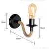 Duvar lambası Amerikan Ülke Halat Retro Sconce Living Loft Aydınlatma Merdivenleri Vanity Işık Kapalı Fikstür