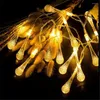 Strängar AC220V 3M 20 LED Bubble Water Drop String Fairy Light For Wedding Party Juldekorationer Homegarland Curtain Home Dec