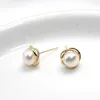 Stud￶rh￤ngen Yes100024 Freshwater Pearl Studs Fashion Small and Cold Wind Design f￶r kvinnor