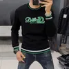 Green Mens Sweatshirts Rhinestone Decorate Male Hoodies Versatile Man Tops Winter Trend Causal Slim Fashionable Retro Men's Clothing M-4XL