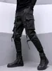 Herrenhose PFNW Darkwear Safari Style Webbing Spliced Cargo Pants Men High Street Streetwear Elastic Waist Slim Tactical Techwear 12A1634 221007