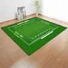 Mattor Creative Green Glass Court 3D Print Carpet Hallway Doormat Anti-Slip Badrum Kök Mattområde Mattan Filt FLOORMAT Heminredning